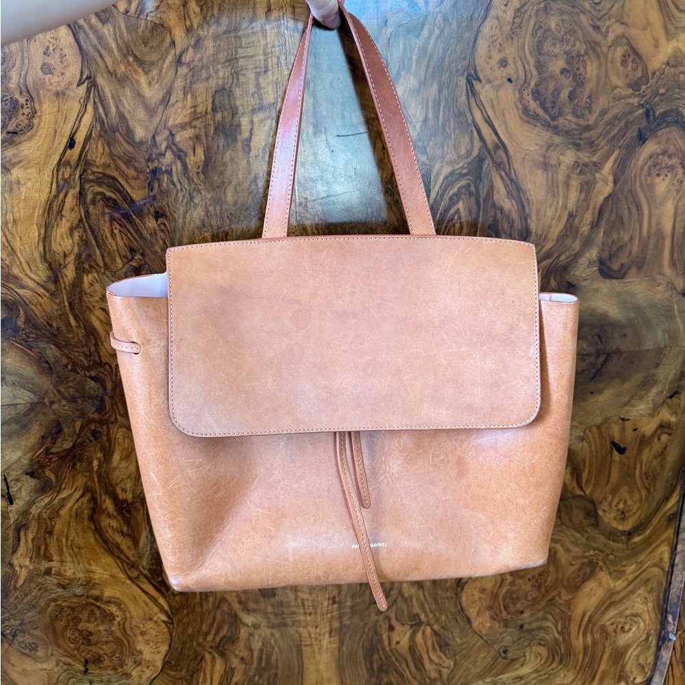 Tan Leather Tote Bag